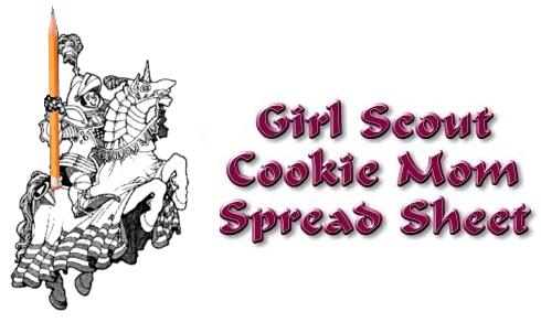 Girl Scout cookie Mom Spread sheet title