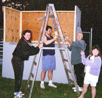 Putting booths together